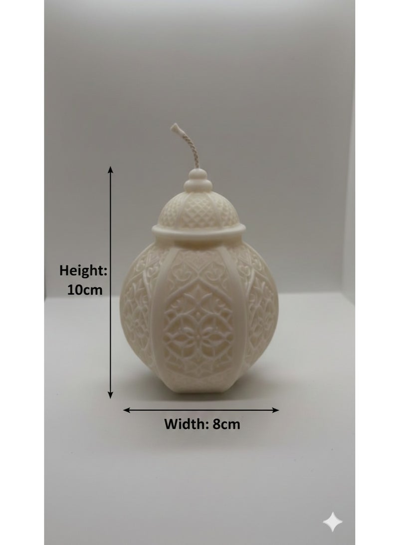 Serenity Candles شمعة رمضان سيرينيتي نور العود البيضاء – فتيل واحد (١٨٠ جم) - Image 1